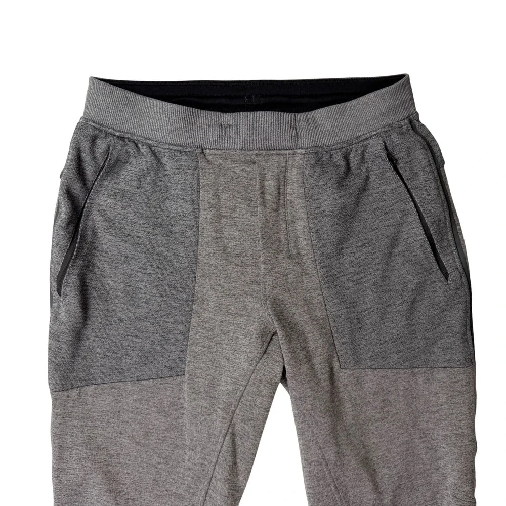 Lululemon Jogger Pants Men Sz M Grey Heathered‎ Tech Fleece Casual Athleisure - Picture 3 of 11